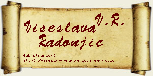 Višeslava Radonjić vizit kartica